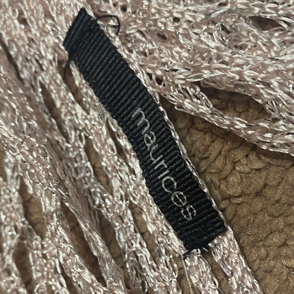 Maurices Soft Pink Open Weave Scarf Delicate Lovely Pretty Lagenlook Summer Fall